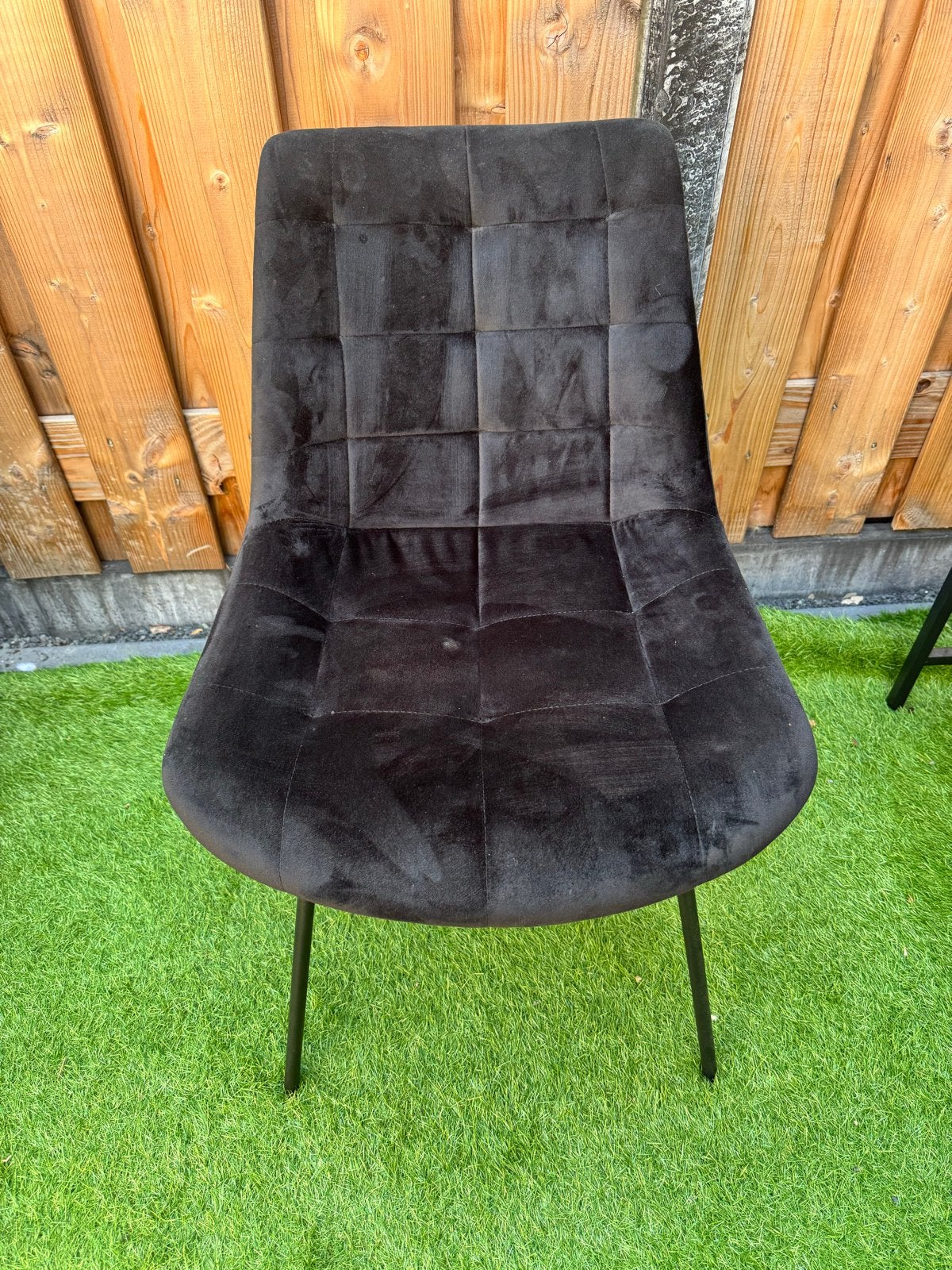 Velvet stoel van Xenos - Zwart, Ophalen, Gebruikt, Zwart, Eén