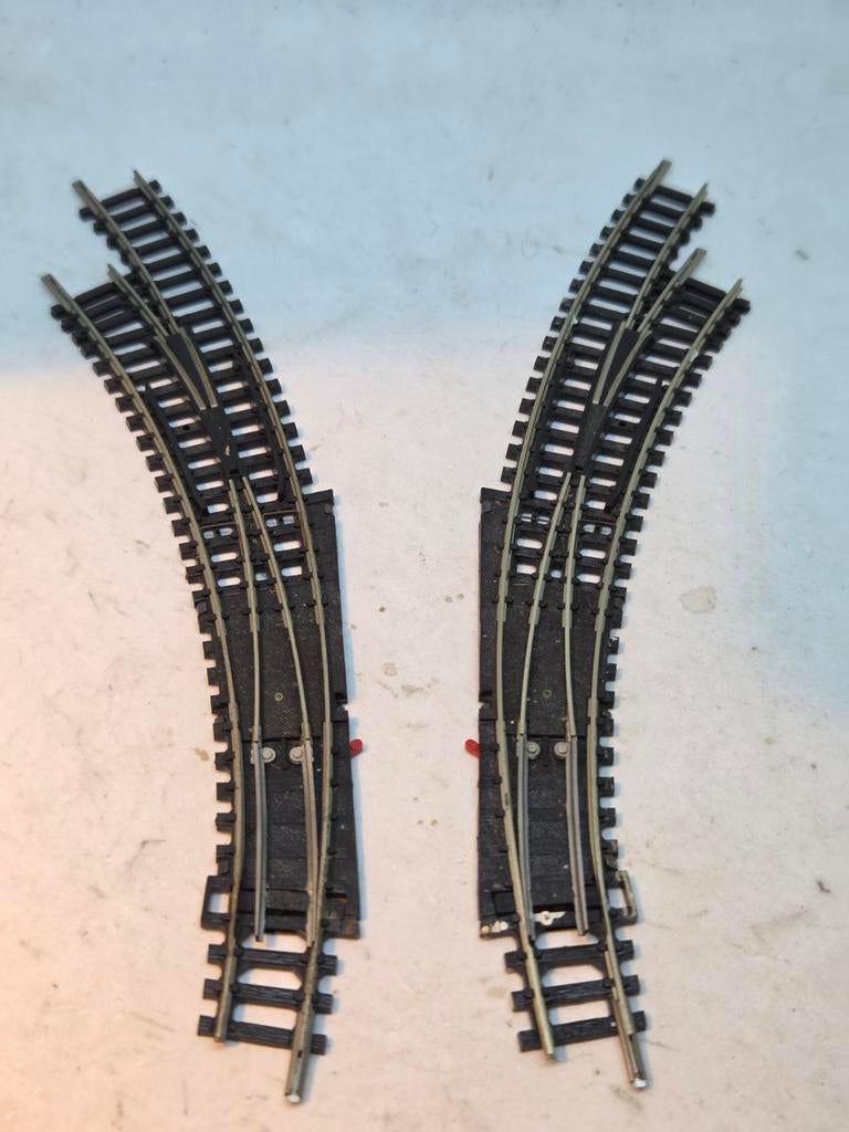 Minitrix R1/R2 gebogen wissels - Prima staat!, Hobby en Vrije tijd, Modeltreinen | N-Spoor, Gelijkstroom, Trix, Rails, Ophalen of Verzenden