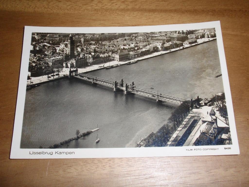 IJsselbrug Kampen Uitg KLM  Rikkers, Verzenden, 1940 tot 1960, Ongelopen, Overijssel