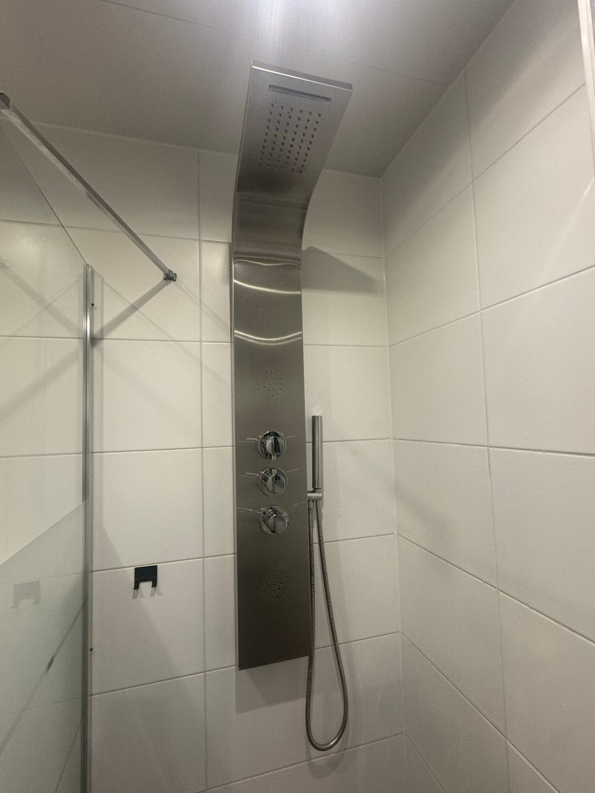 Douchepaneel met Regendouche en Handdouche, Ophalen, Gebruikt, Rvs, Douche