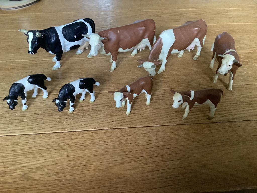 Schleich koeien, Verzamelen, Dierenverzamelingen, Ophalen of Verzenden, Gebruikt, Boerderijdier, Beeldje of Figuurtje