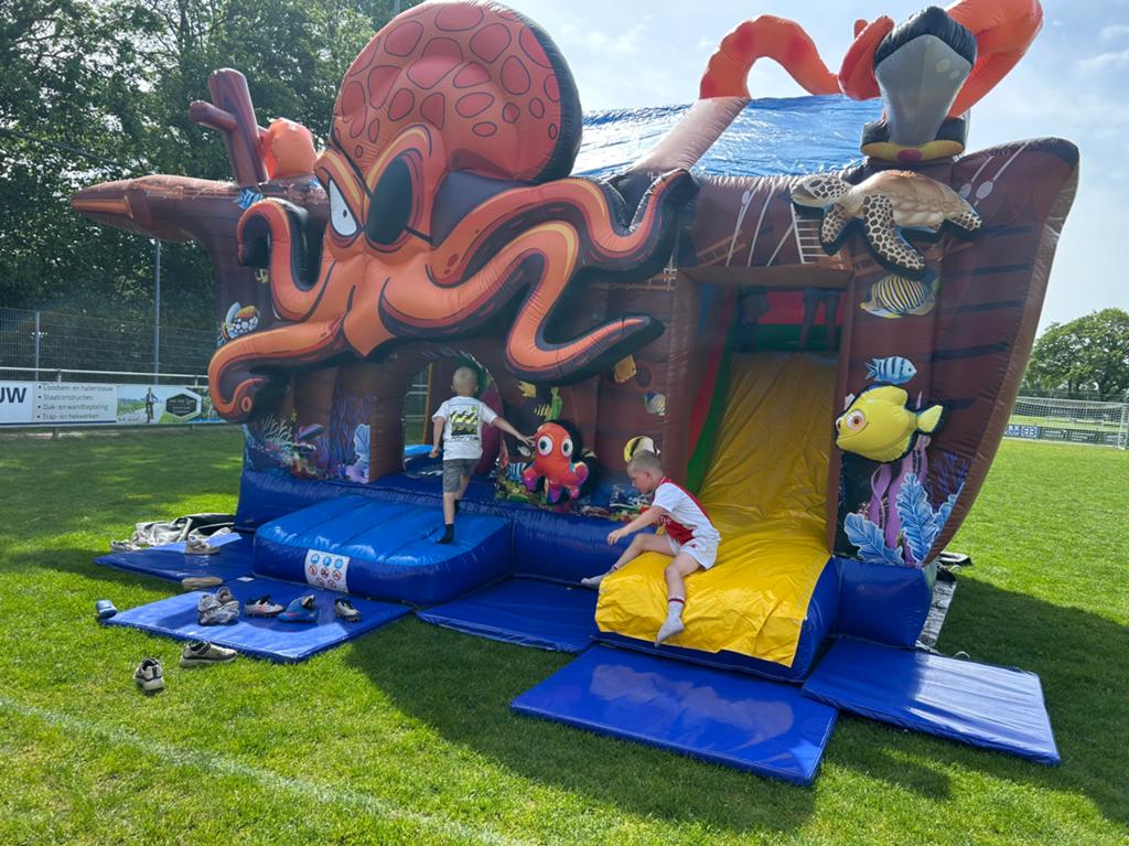 Octopus Multiplay springkussen 5x4m, Ophalen of Verzenden, Zo goed als nieuw, Overige