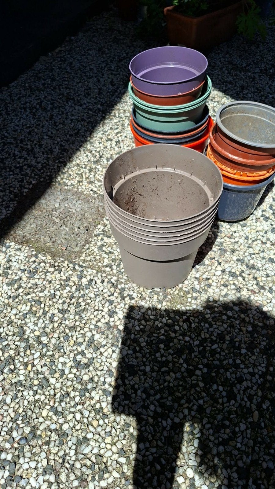 Grote plastic bloempotten voor tuin of balkon, Tuin en Terras, Bloempotten, Ophalen of Verzenden, Gebruikt, Rond, Overige materialen