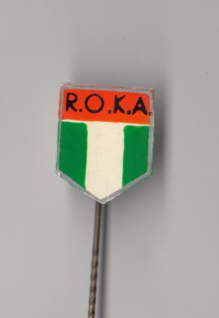 ROKA Rotterdamse Kruideniers Associatie speldje, Gebruikt, Niet vindbaar, Niet vindbaar, Speldje of Pin