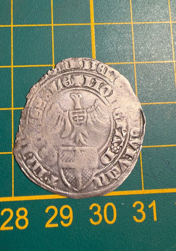 Middeleeuwse munt - dubbele groot Deventer, Ophalen of Verzenden, Overige landen, Losse munt, Zilver