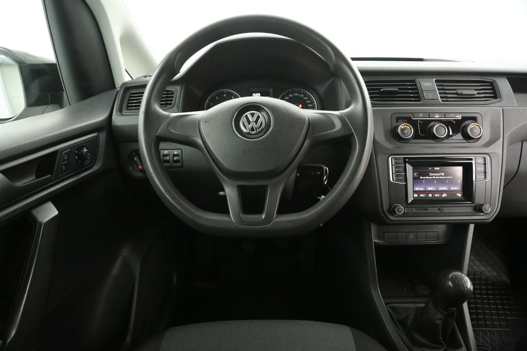 Volkswagen Caddy TSI | 102PK | Benzine | Airco | Parkeersens, Auto's, Voorwielaandrijving, Stof, Volkswagen, Wit