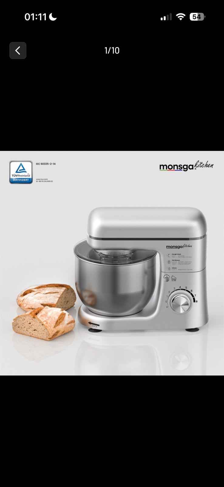 Keukenmixer, Witgoed en Apparatuur, Keukenmixers, 4 liter of meer, Ophalen of Verzenden, Nieuw, 3 snelheden of meer