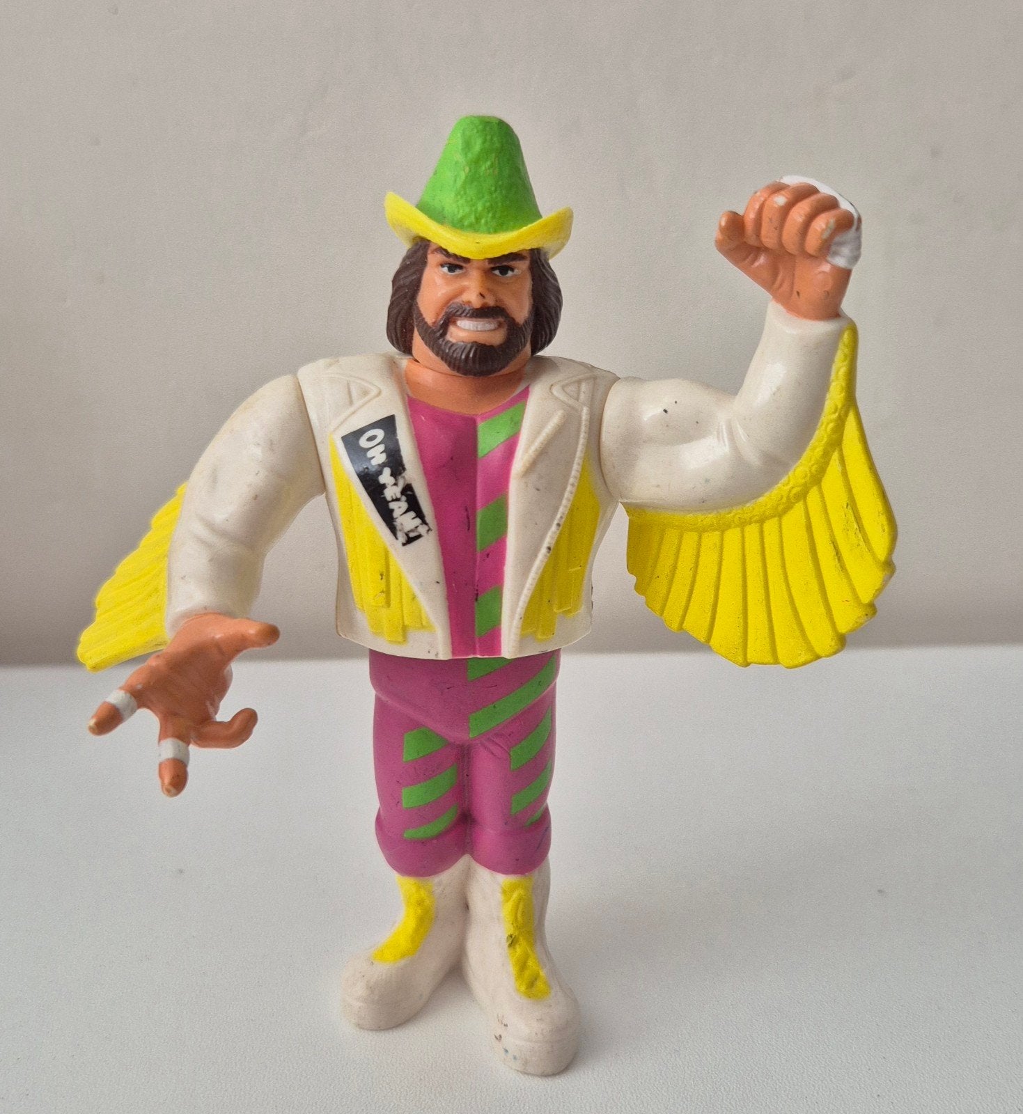 Vintage wwf wrestling figuur " Macho Man", Ophalen of Verzenden, Gebruikt