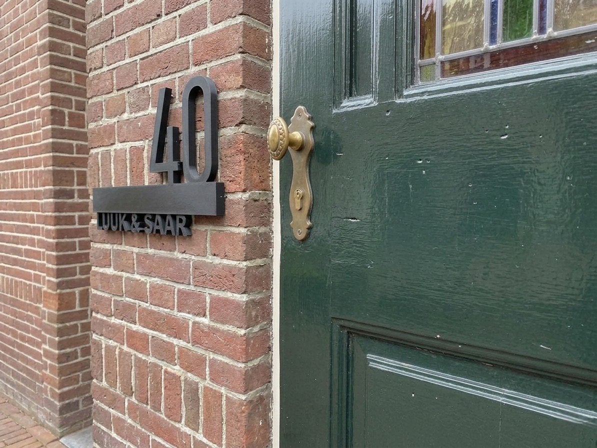 Gepersonaliseerd Naambordje Voordeur – Model 40, Ophalen of Verzenden, Nieuw
