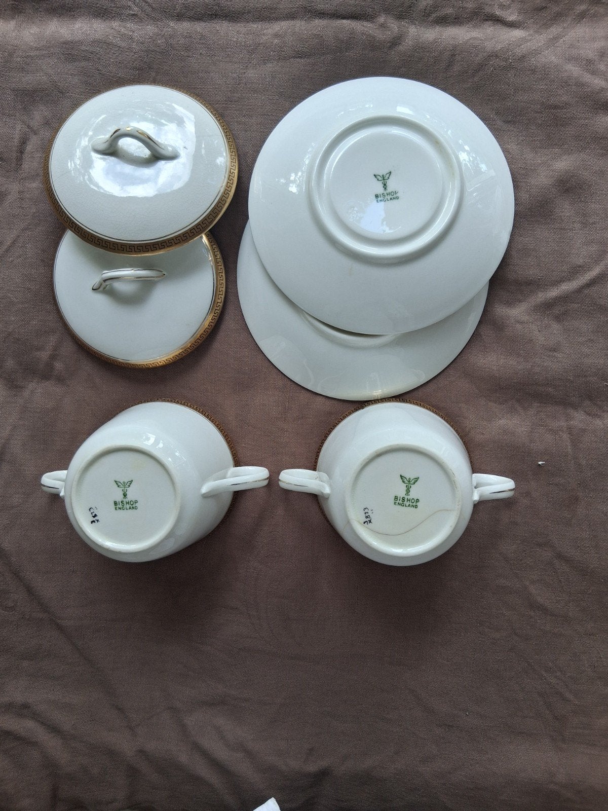 Vintage Bishop England en Royal Albert Affinity Gold servies, Antiek en Kunst, Ophalen of Verzenden