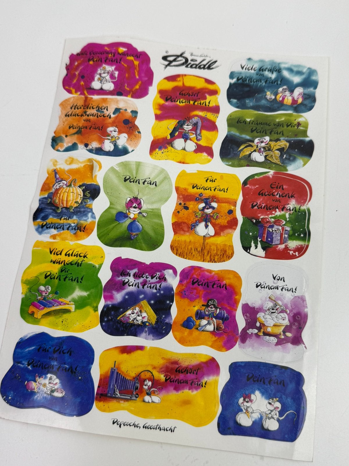 Diddl stickers, Ophalen of Verzenden, Zo goed als nieuw, Meerdere stickers