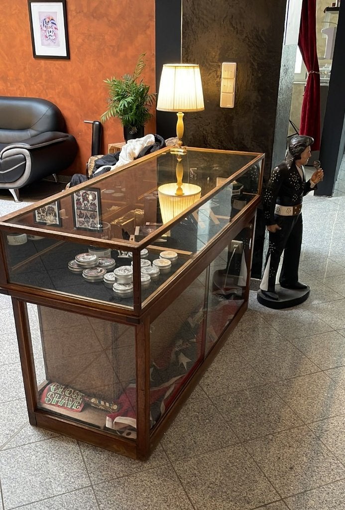 Antieke Balie, Kassa 2 Unieke Lampen barber shop mancave, Gebruikt, 100 tot 150 cm, Antiek, Old School, Ophalen of Verzenden