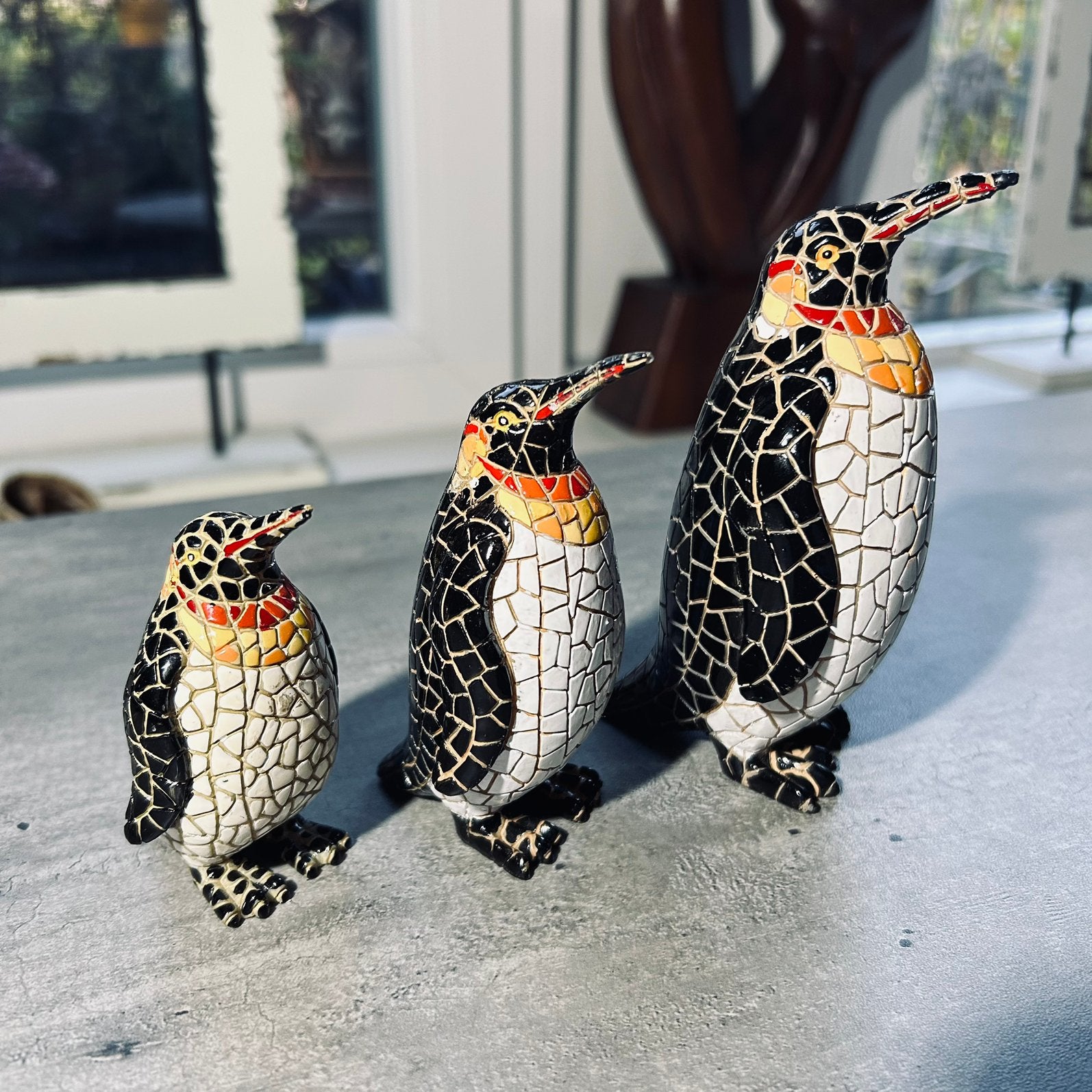 3 x “Gaudi” pinquins 12,5 cm 10,5 cm en 8,5 cm, Verzamelen, Beelden en Beeldjes, Ophalen of Verzenden, Zo goed als nieuw, Dier