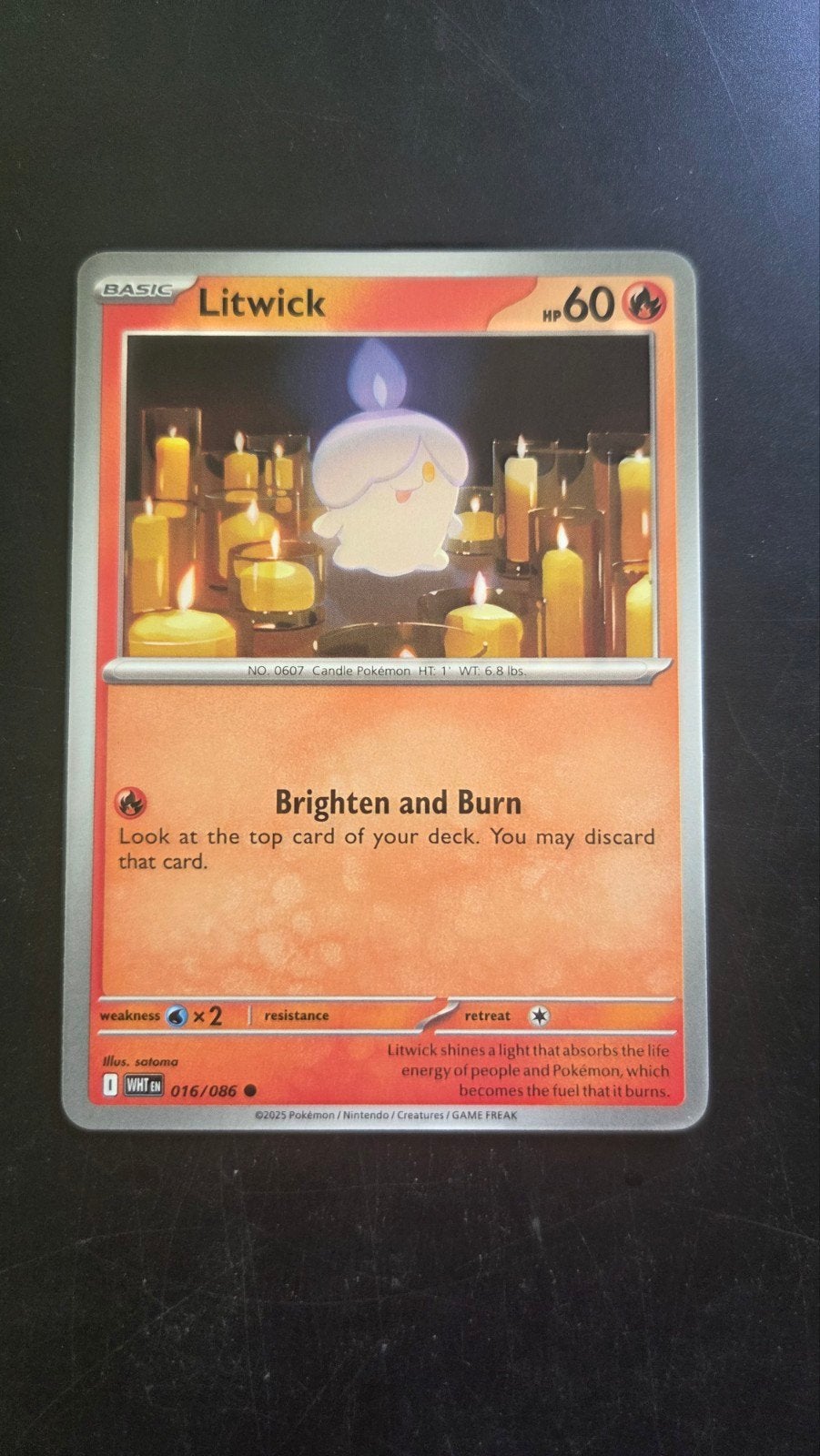 Litwick 016/086 - White Flare Pokémon Kaart, Verzenden, Zo goed als nieuw, Losse kaart