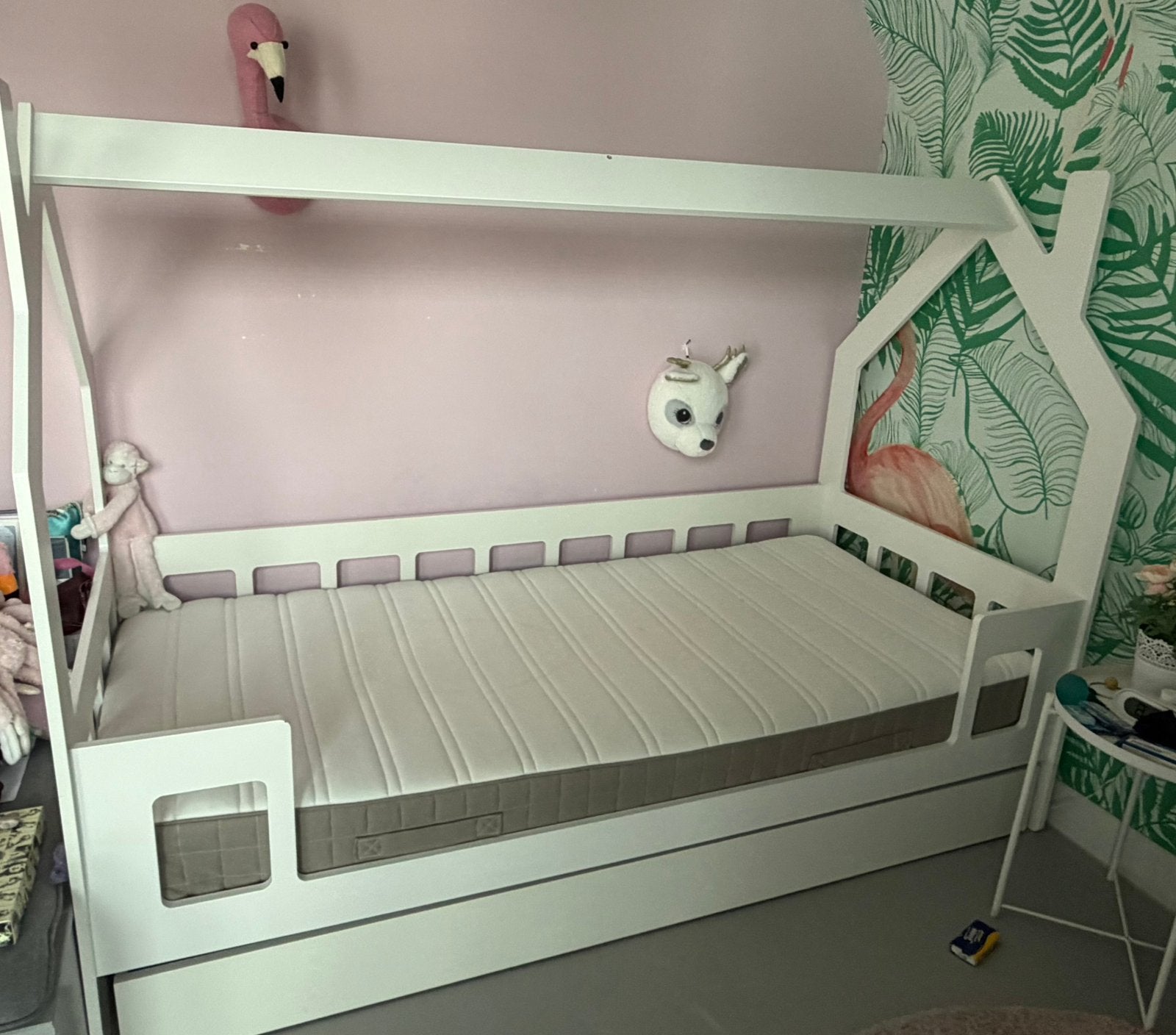 Kinderbed merk bedhuisje 90x 200, Kinderen en Baby's, Ophalen, 85 tot 100 cm, Zo goed als nieuw, Lattenbodem