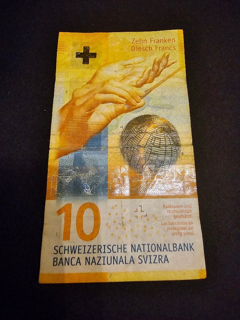 10 Zwitserse frank biljet, Verzenden, Buitenland, Munten