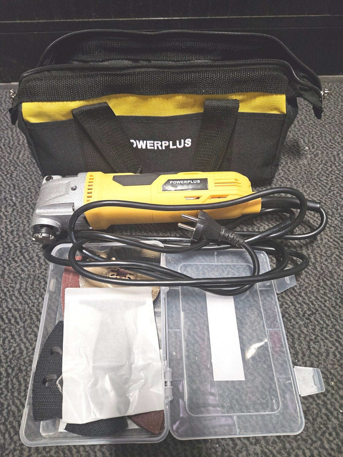 powerplus multitool, Doe-het-zelf en Verbouw, Ophalen, Zo goed als nieuw, Minder dan 600 watt, 30 tot 70 mm