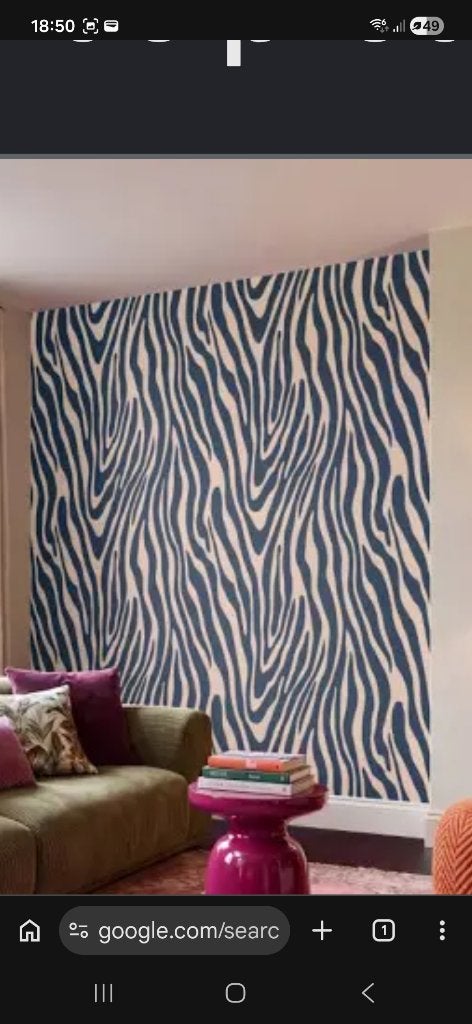 Beige met blauw behang, nieuw, incl. lijm en gereedschap, Ophalen, Overige typen, Modern, 5 tot 10 m²