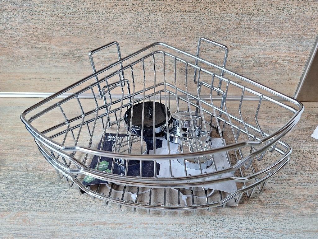 2 Nieuwe CASCATA Douche Rackjes - 22 x 22 x 8 cm, Ophalen, Nieuw, Chroom, Douche