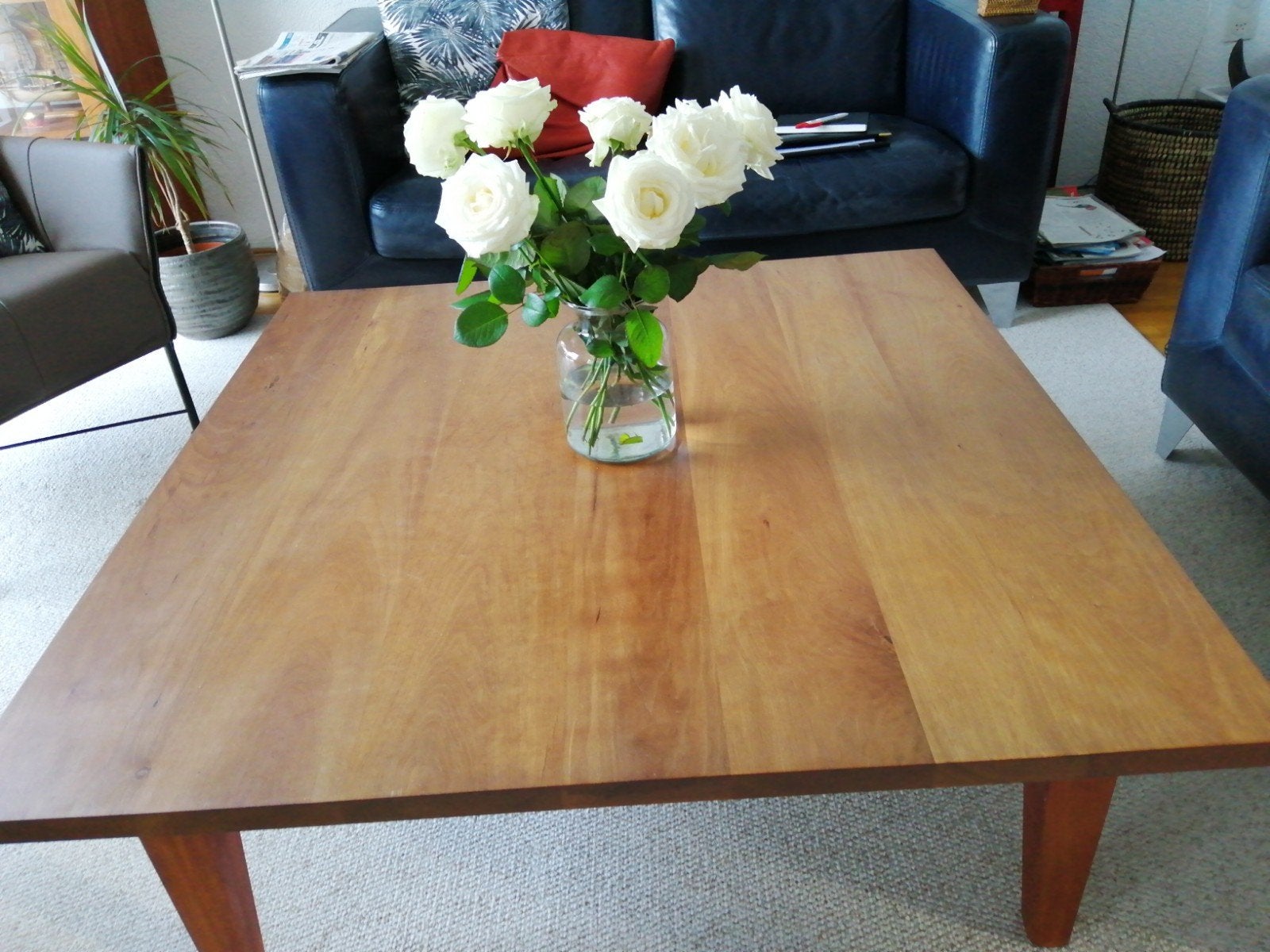 Salontafel, Huis en Inrichting, Tafels | Salontafels, Ophalen, Gebruikt, Vierkant, Minder dan 50 cm