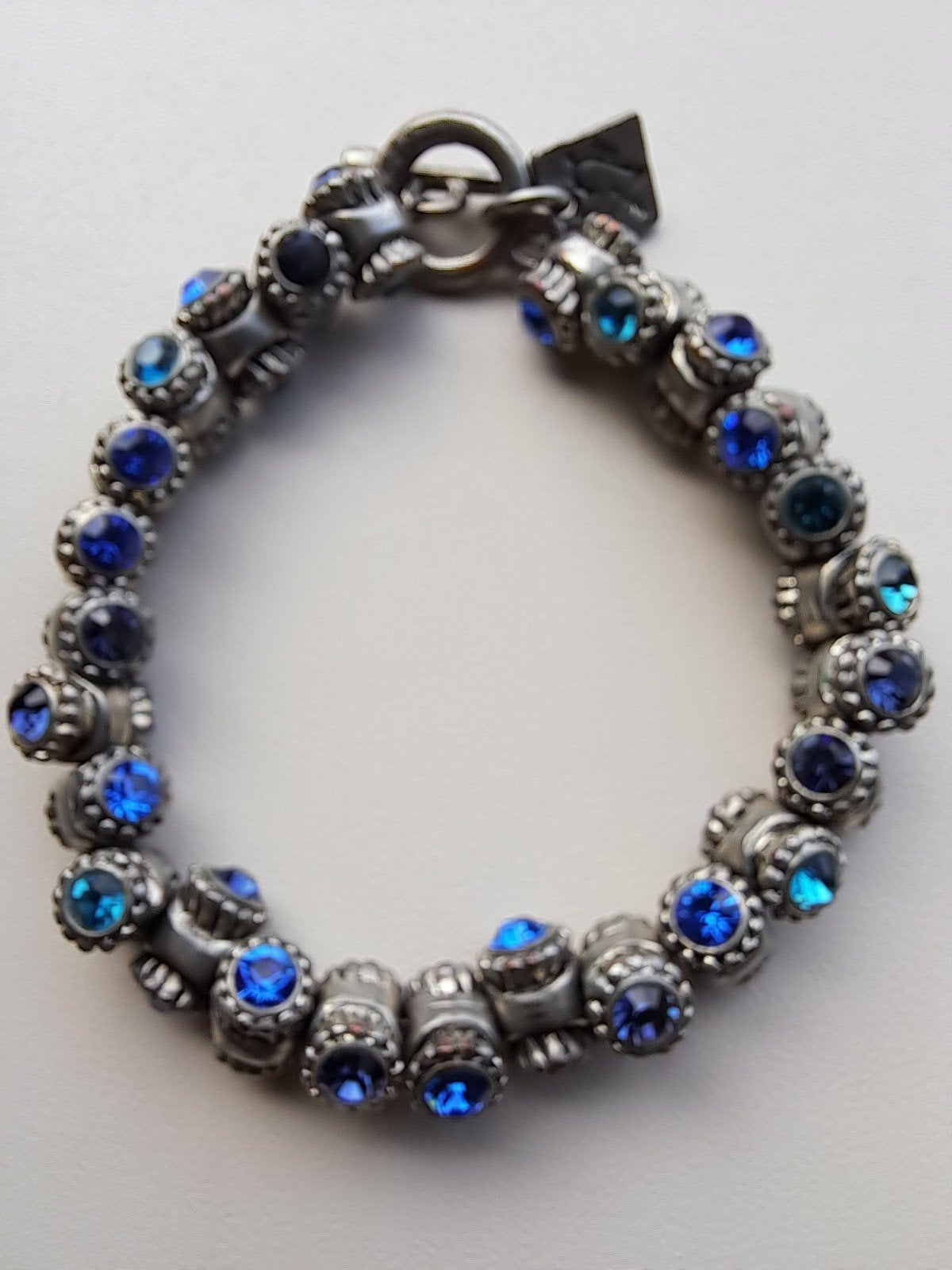 Otazu armband blauwe tonnetjes, Ophalen, Zo goed als nieuw, Blauw