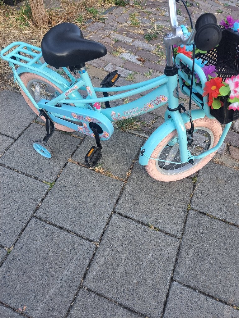 Meisjesfiets 14 inch, Fietsen en Brommers, Fietsen | Meisjes, Ophalen, Terugtraprem, Gebruikt, 14 inch of minder