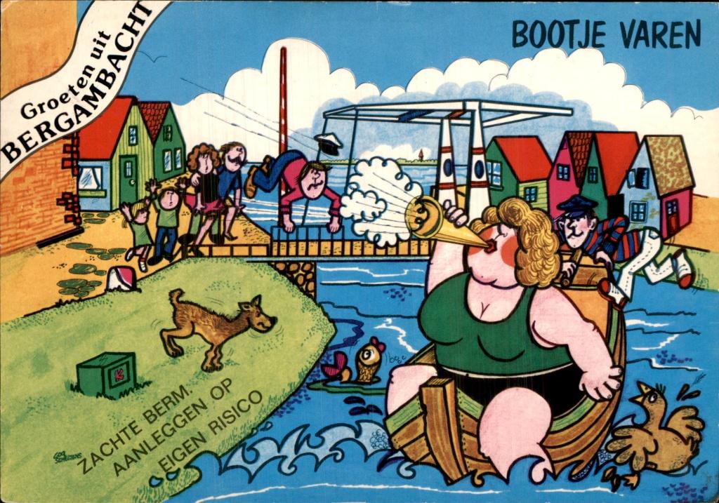 Bergambacht - Bootje - Varen, Ophalen of Verzenden, 1980 tot heden, Gelopen, Zuid-Holland