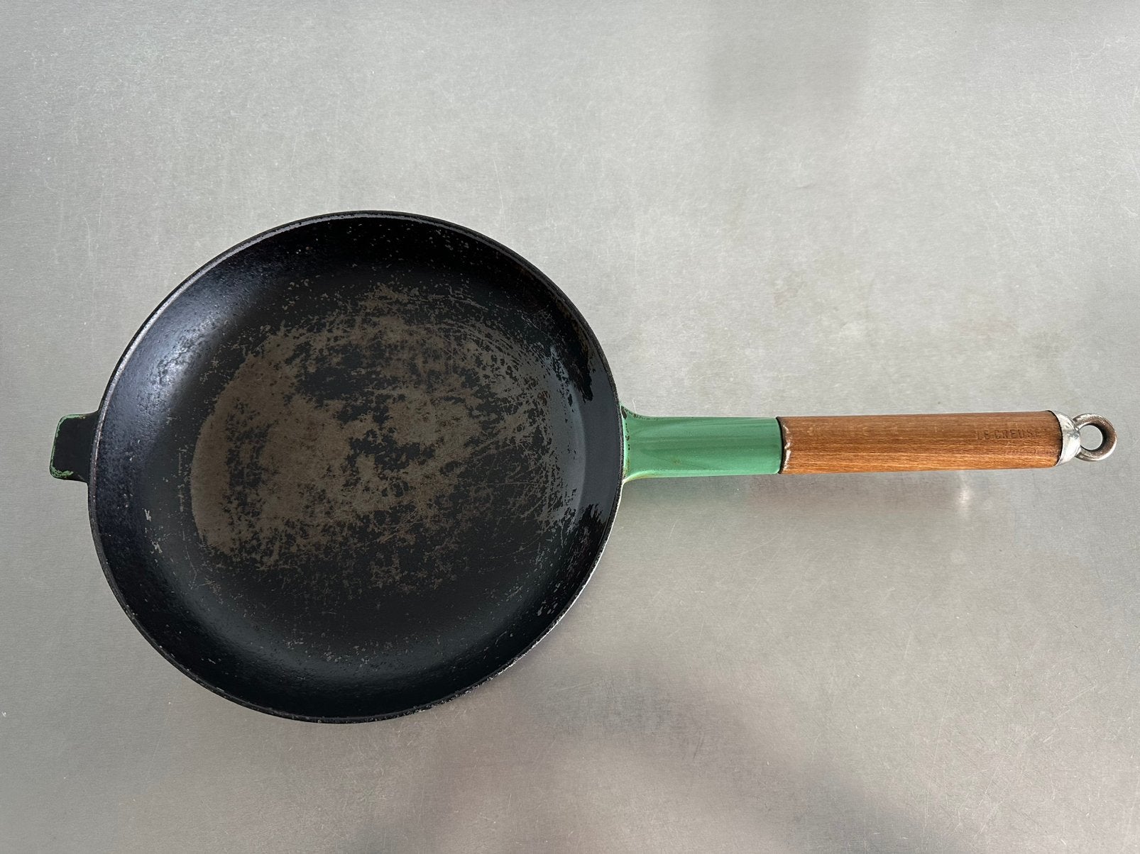 Le Creuset koekenpan, Ophalen, Gebruikt, Gietijzer, Le Creuset