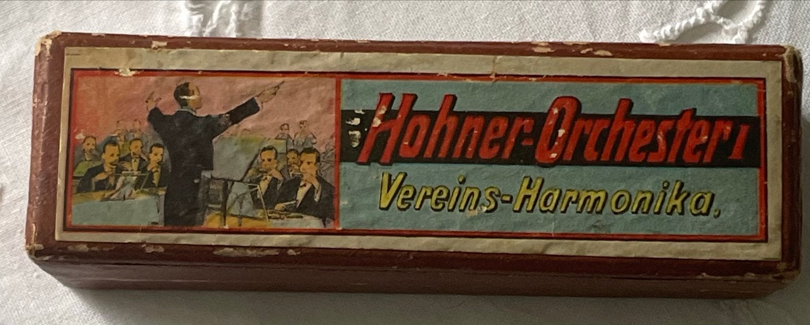 Vintage Hohner Orchester Vereens-Harmonika (Gebruikt), Muziek en Instrumenten, Blaasinstrumenten | Mondharmonica's, Gebruikt, Diatonisch