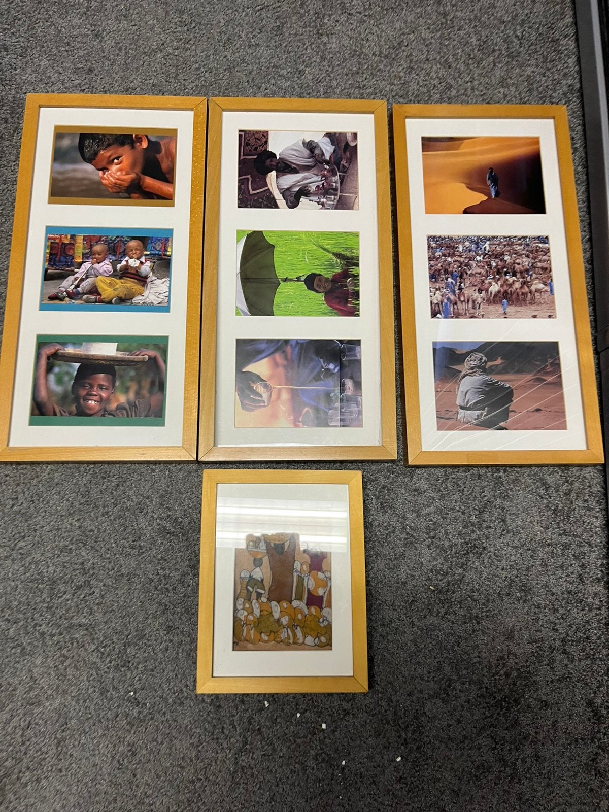 Vier houten lijsten, 3x ca26-53-4 cm, 1x va 20-26-4 cm, Ophalen, Gebruikt, 53 cm, 26 cm
