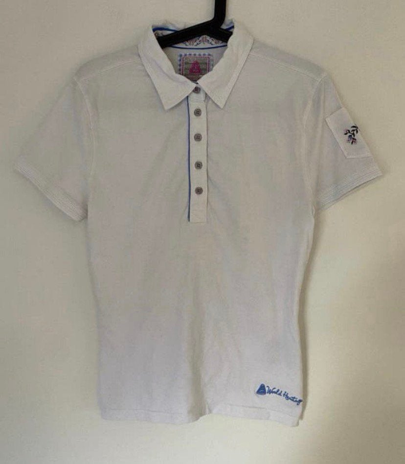 Human nature polo dames shirt wit, maat L, Verzenden, Wit, Maat 42/44 (L), Zo goed als nieuw