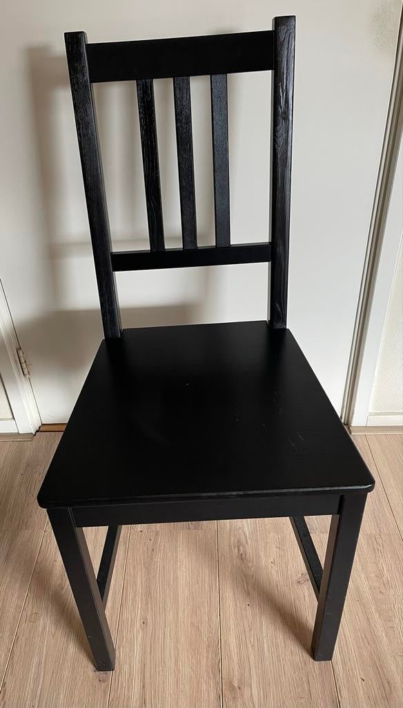 IKEA Hemnes stoel - Zwart houten eetkamerstoel, Ophalen, Gebruikt, Zwart, Eén