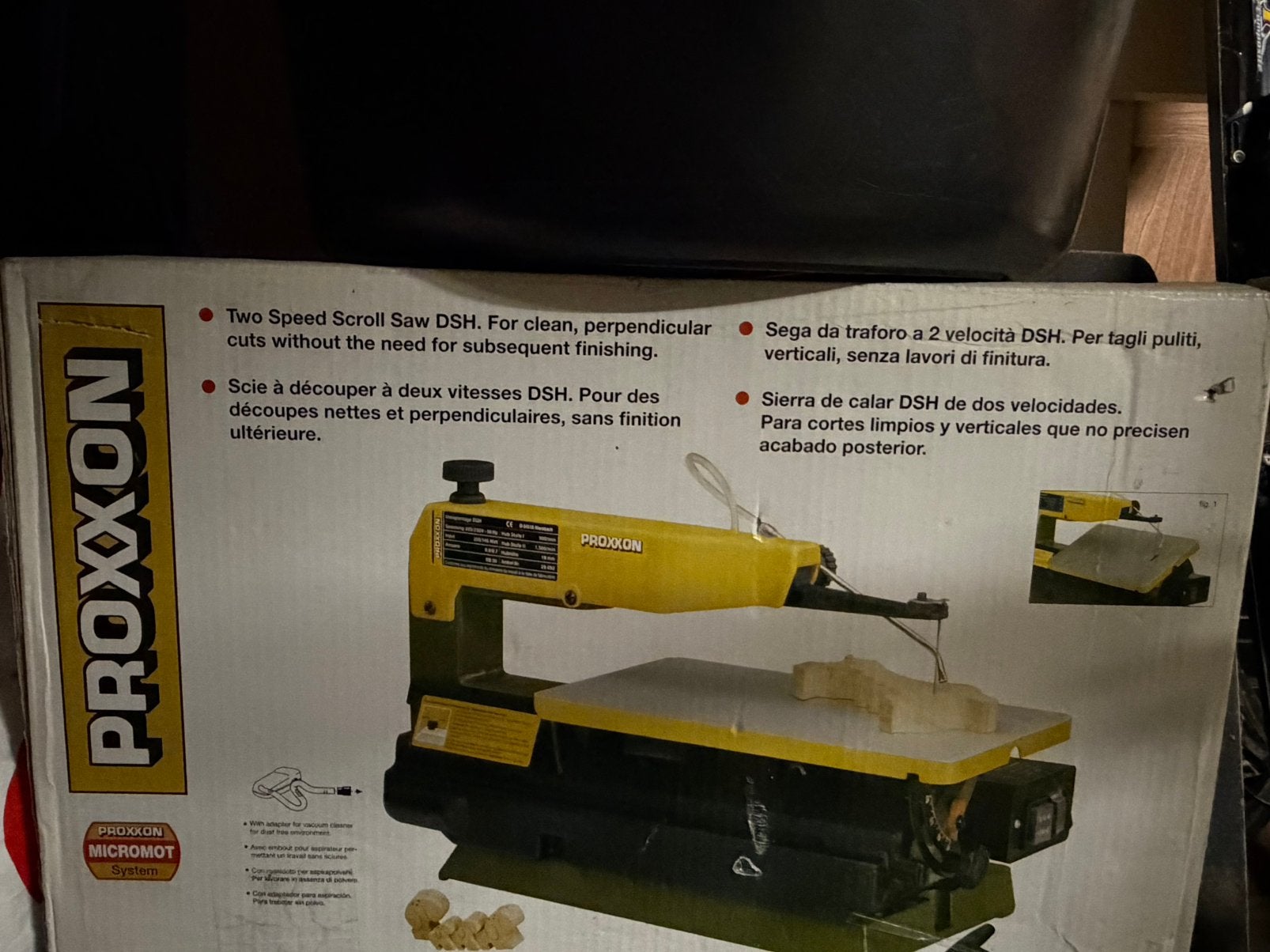 Proxxon DSH figuurzaagmachine, 1 x gebruikt, Ophalen, Zo goed als nieuw, Minder dan 600 watt, Figuurzaag