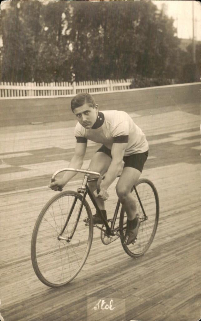 John Stol - Fotokaart Wielrenner, Ophalen of Verzenden, Voor 1920, Ongelopen, Noord-Brabant