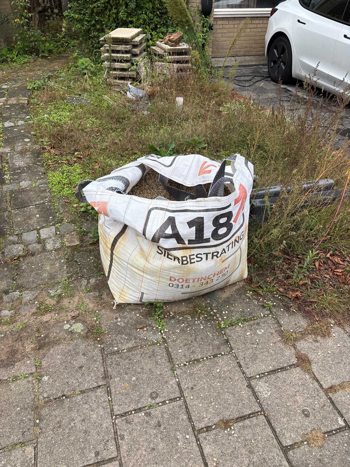 Gratis ophalen! Siergrind / Split in big bag, Tuin en Terras, Ophalen, Overige materialen, Gebruikt, Grind