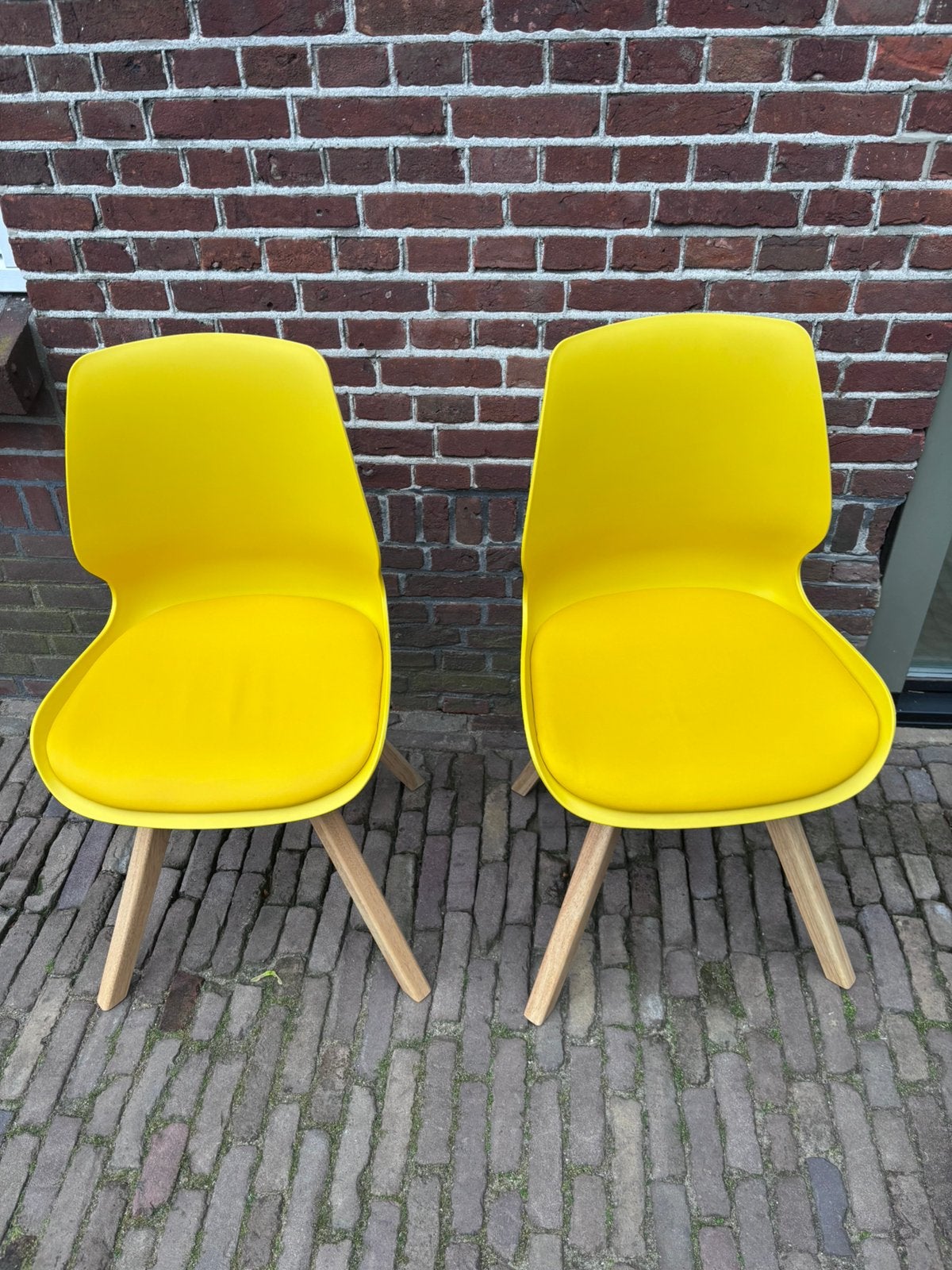 Kunststof stoel 2x geel, Ophalen, Nieuw, Kunststof