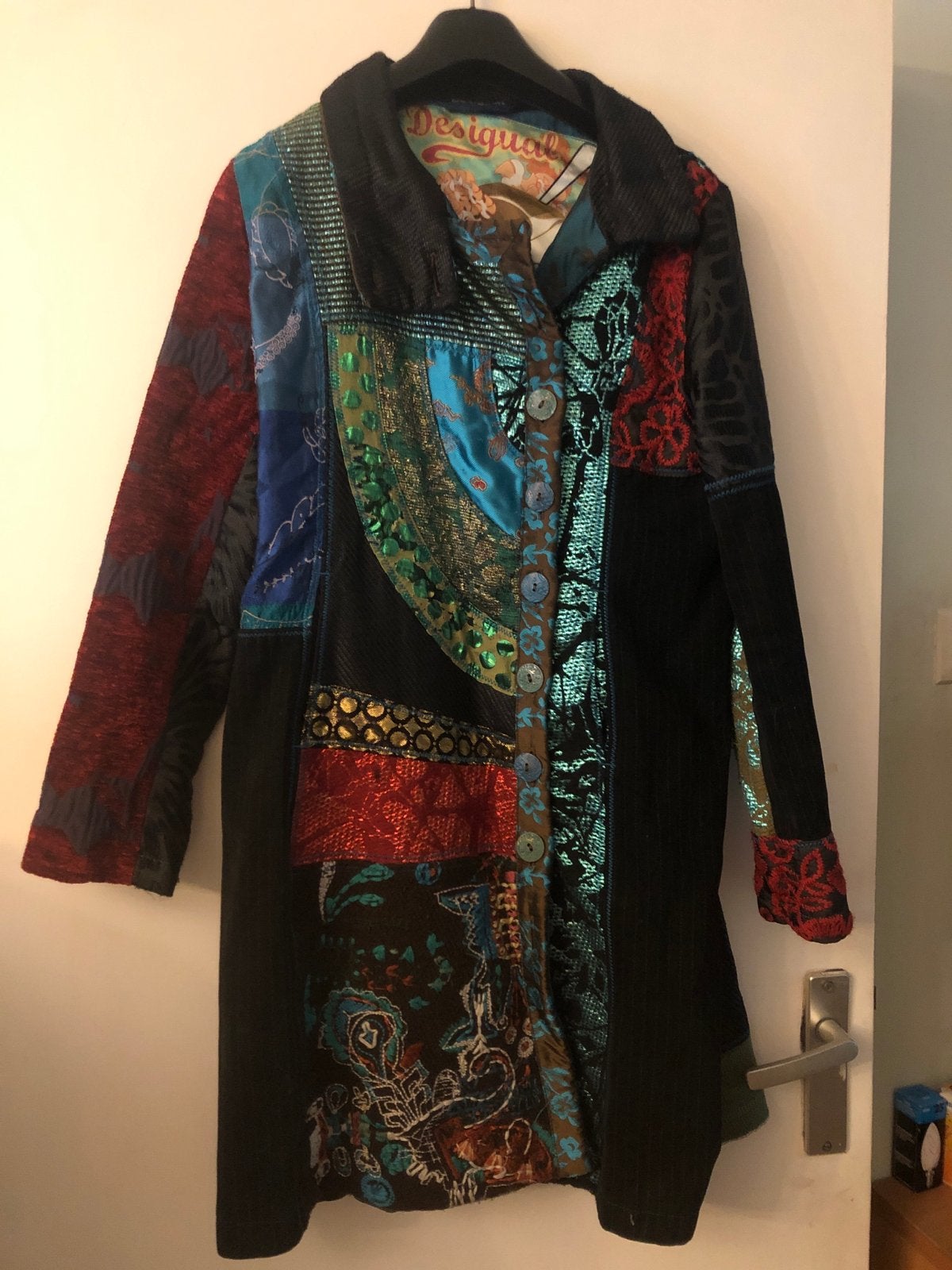 Desigual Patchwork Jas - Uniek en Kleurrijk, Kleding | Dames, Ophalen of Verzenden, Zo goed als nieuw, Maat 42/44 (L), Meerkleurig
