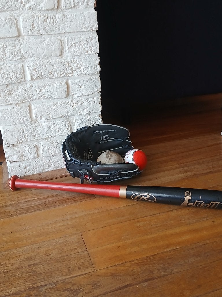 Softbal set, Sport en Fitness, Honkbal en Softbal, Ophalen, Gebruikt, Softbal, Handschoen
