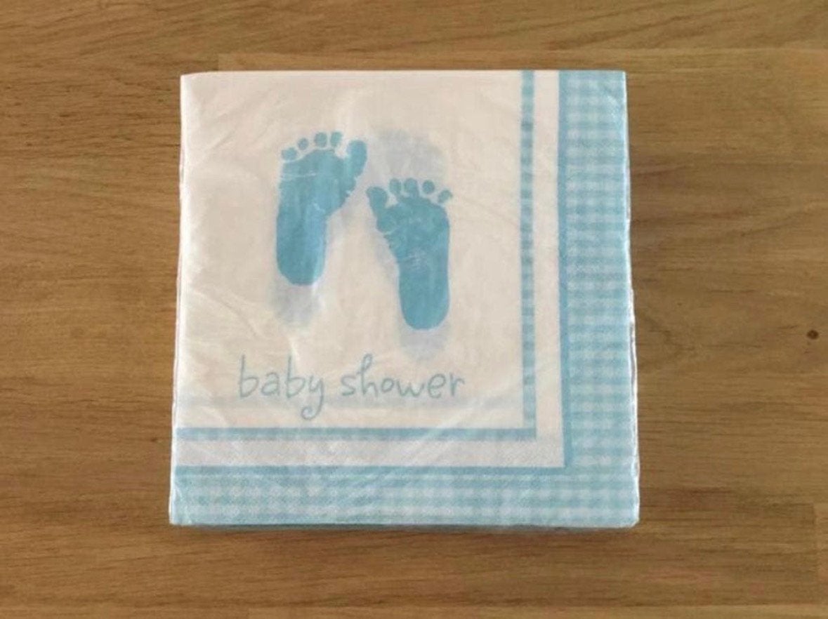 Servetten baby voetjes blauw - 16 stuks | babyshower jongen, Ophalen of Verzenden, Nieuw, Feestartikel, Geboorte of Huwelijk