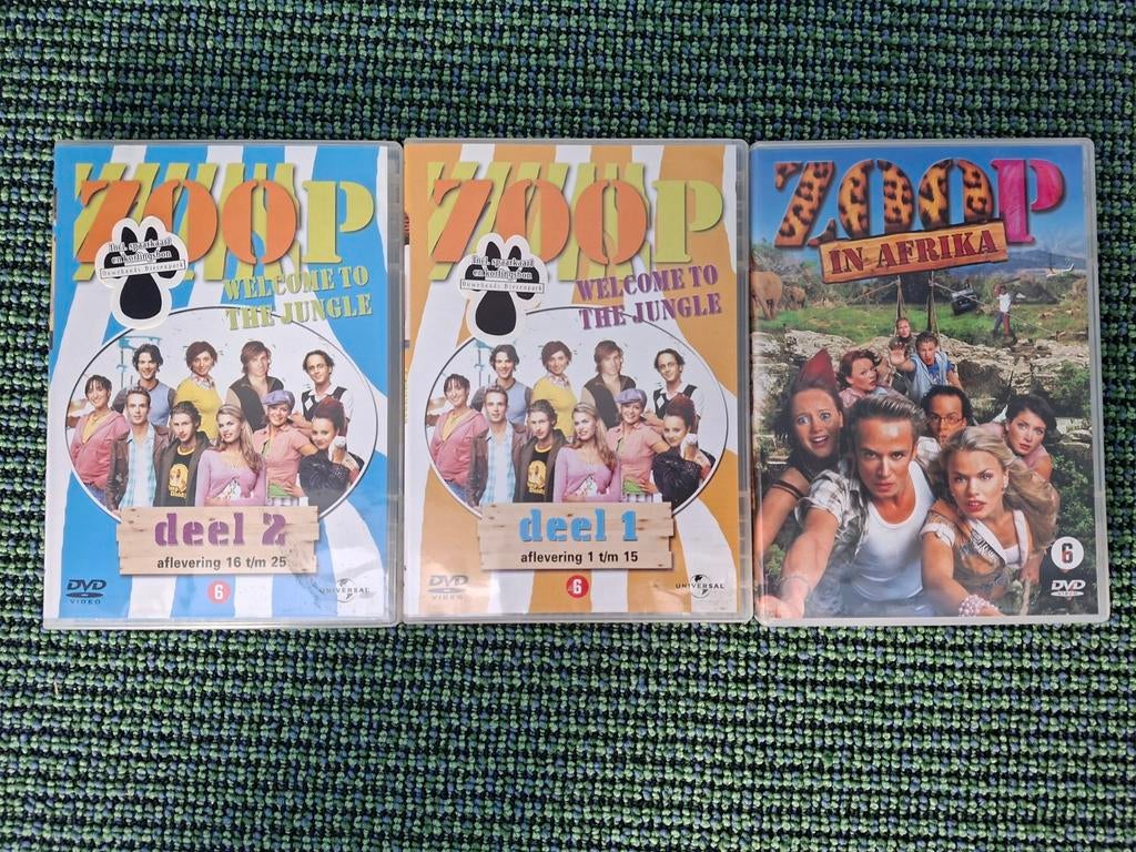 3 Dvd's: Film Zoop in Afrika - TV serie Deel 1 en Deel 2, Vanaf 6 jaar, Ophalen of Verzenden, Zo goed als nieuw, Overige genres