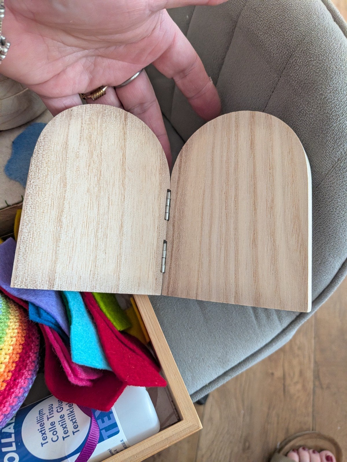 6 houten ornamenten om met vilt te bekleden, Ophalen of Verzenden, Nieuw
