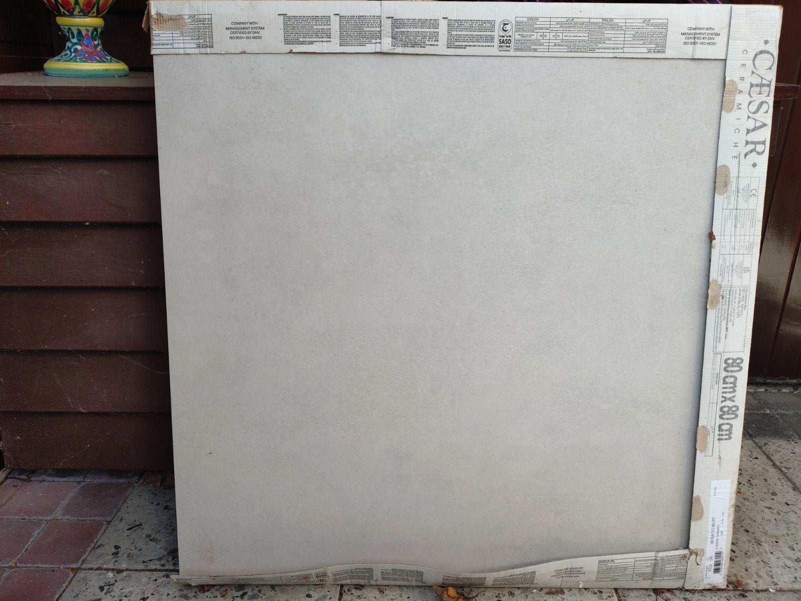 vloertegel 2x 80x80 cm licht beige/grijs, Doe-het-zelf en Verbouw, Ophalen, 60 cm of meer, Nieuw, Minder dan 5 m²