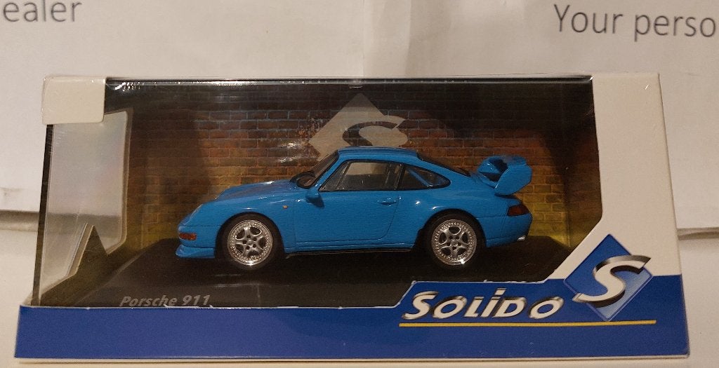 Solido 1:43 Porsche 911 (993) RS Clubsport blauw nieuw, Hobby en Vrije tijd, Modelauto's | 1:43, Ophalen of Verzenden, Nieuw, Auto