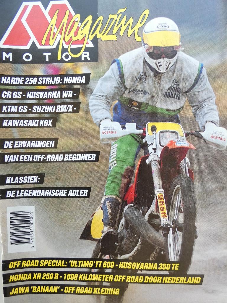 Motor 9 1990 Honda CR Husqvarna WR Kawasaki KDX Yamaha TT, Ophalen of Verzenden, Gelezen