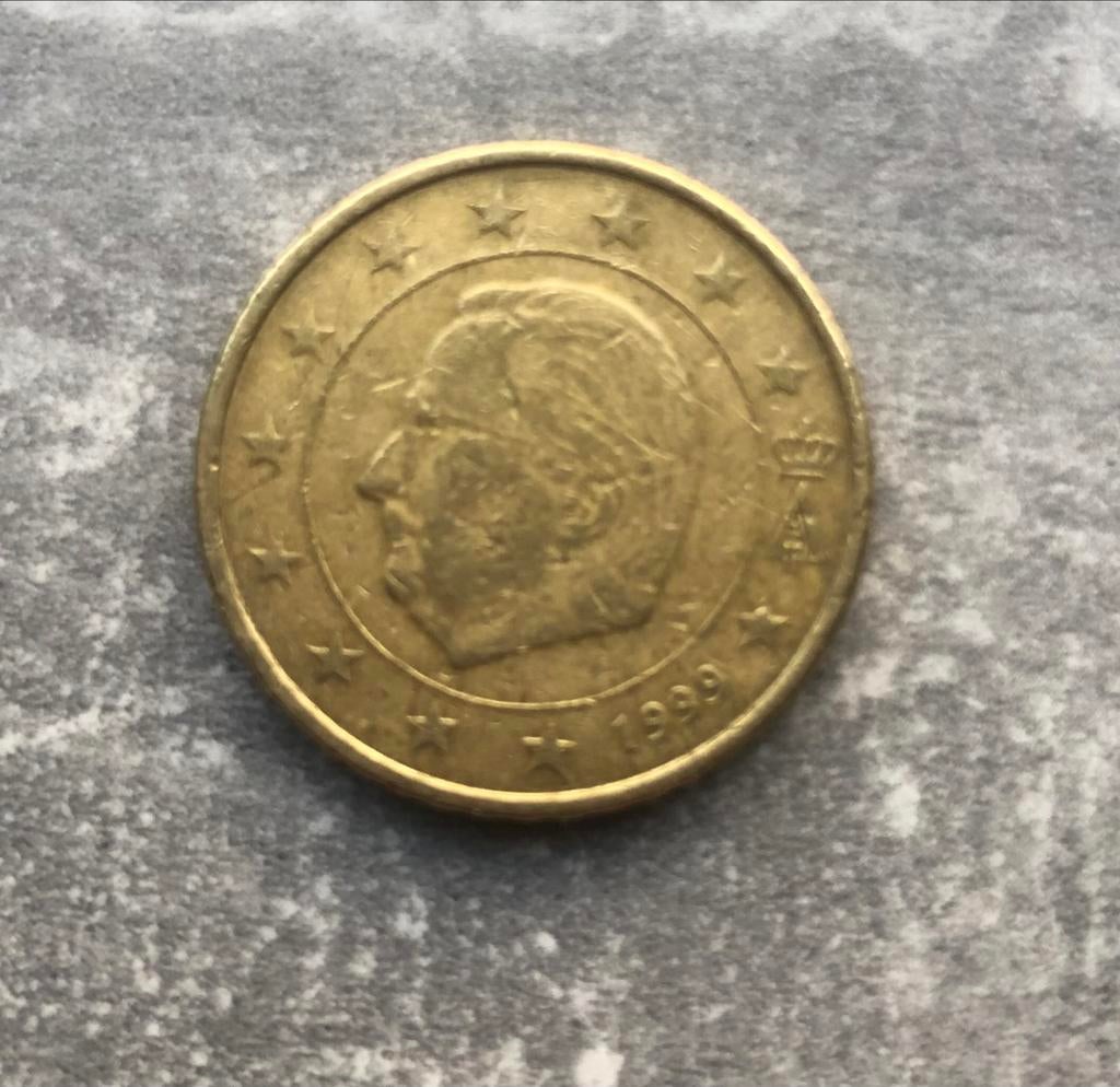 50 Eurocent munt België 1999, Ophalen, België, 50 cent, Losse munt