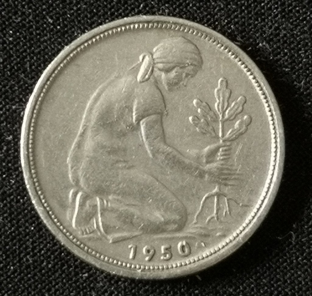 50 Duitse Pfennig munt 1950 D - Bundesrepublik Deutschland, Ophalen, Duitsland, Losse munt