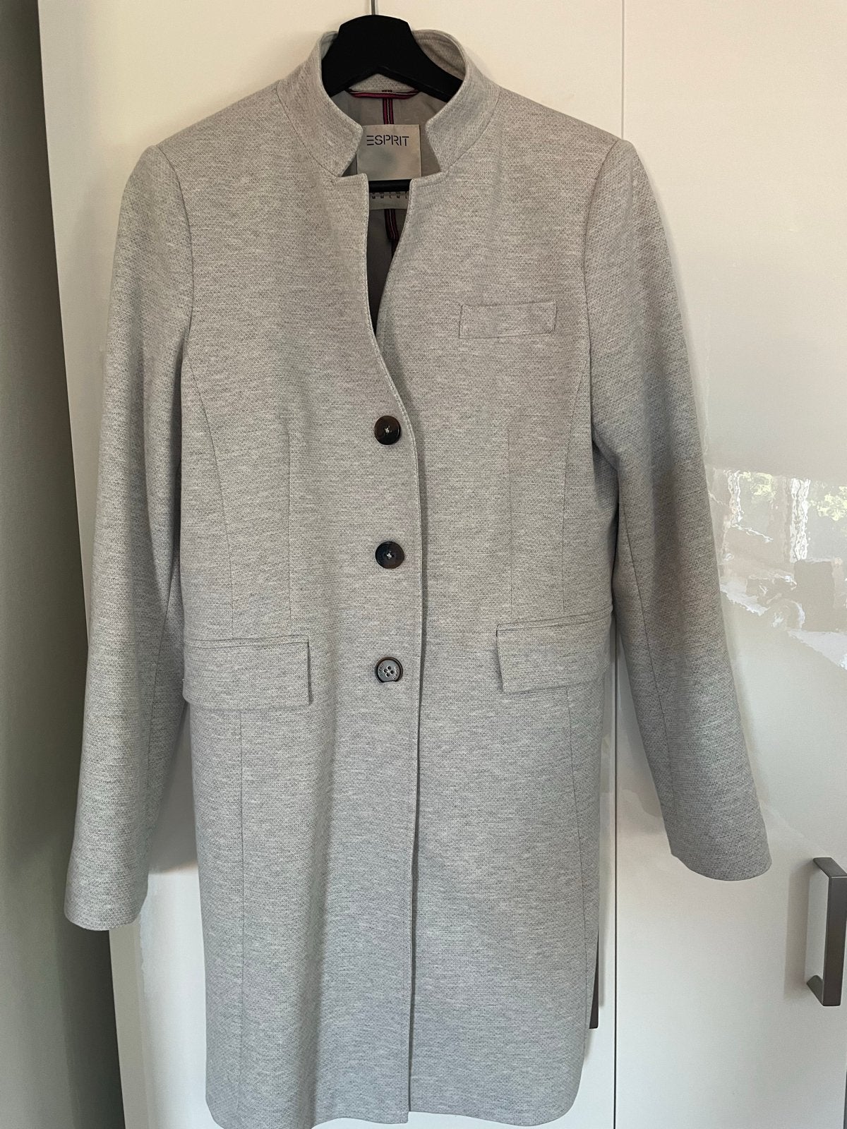 Esprit jas/mantel maat M grijs, Kleding | Dames, Ophalen of Verzenden, Zo goed als nieuw, Maat 38/40 (M), Grijs