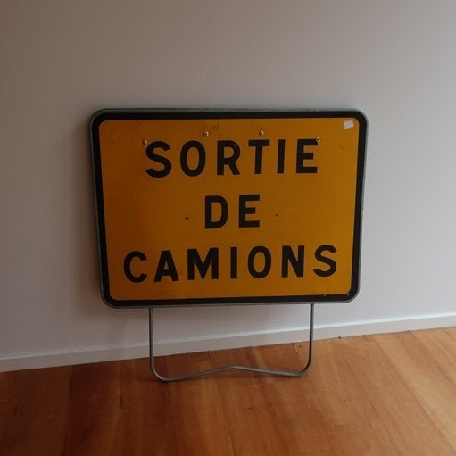 Bord Sortie de Camions Frankrijk metaal origineel 80 x 60, Ophalen