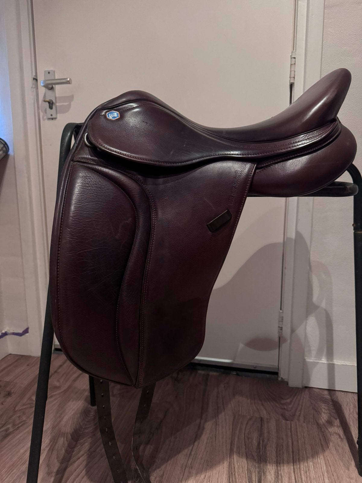 Prachtig bruin Sella Rien zadel, Ophalen of Verzenden, Gebruikt, Dressuur