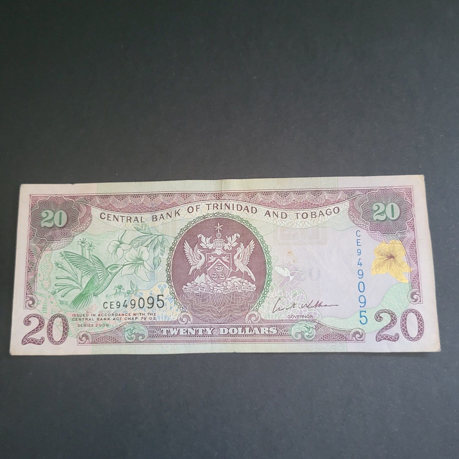 Trinidad en Tobago 20 Dollars biljet (2004), Verzenden, Noord-Amerika, Los biljet
